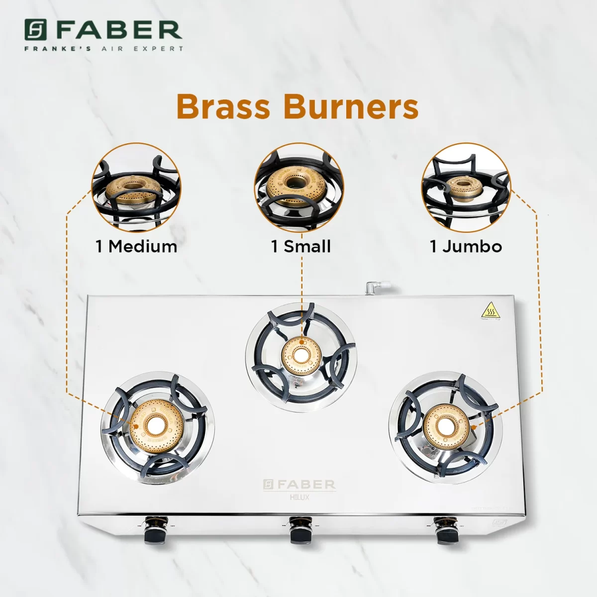 FABER HOB COOKTOP HILUX MAX 3BB SS - Image 3