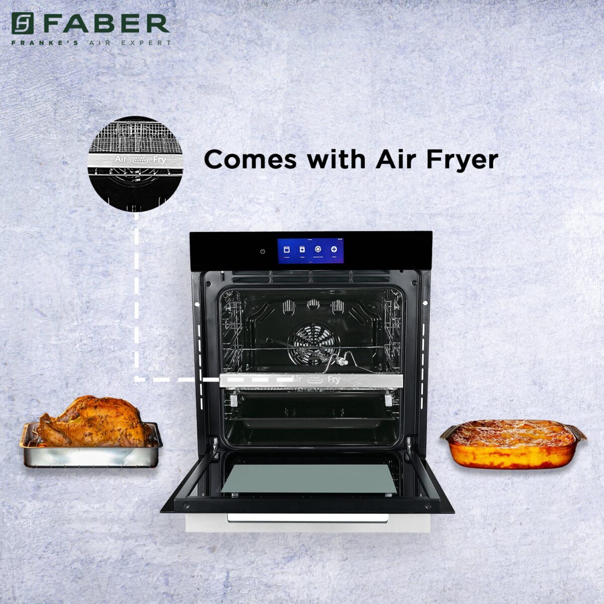 FABER BUILT IN OVEN FBIO 83L 18F TFT BK - Image 6