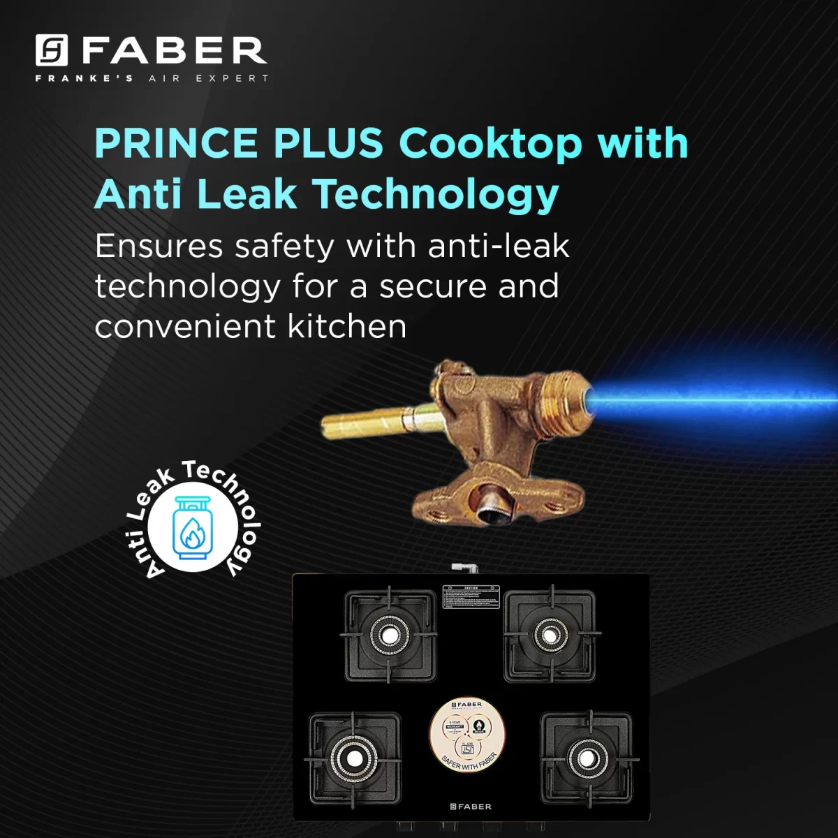 FABER HOB COOKTOP PRINCE PLUS 4BB BK - Image 3