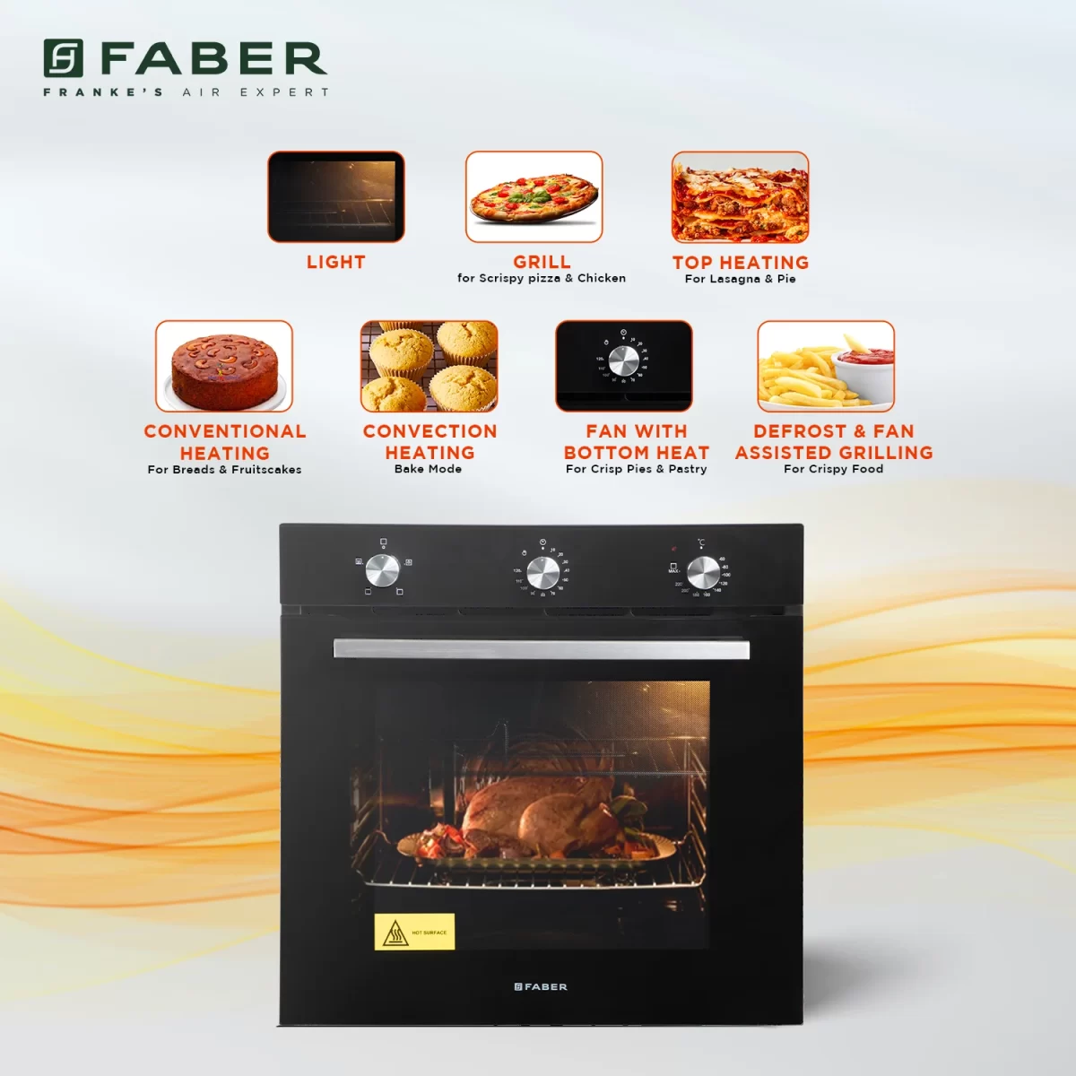 FABER BUILT IN OVEN FBIO 80L 4F BK - Image 4