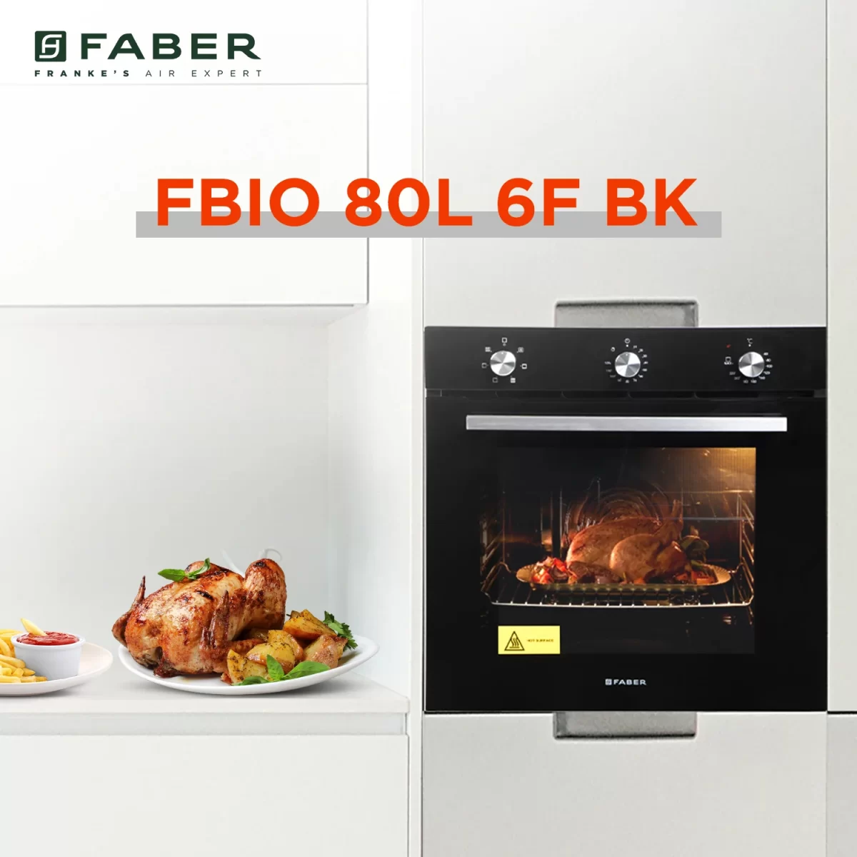 FABER BUILT IN OVEN FBIO 80L 8F BK - Image 2
