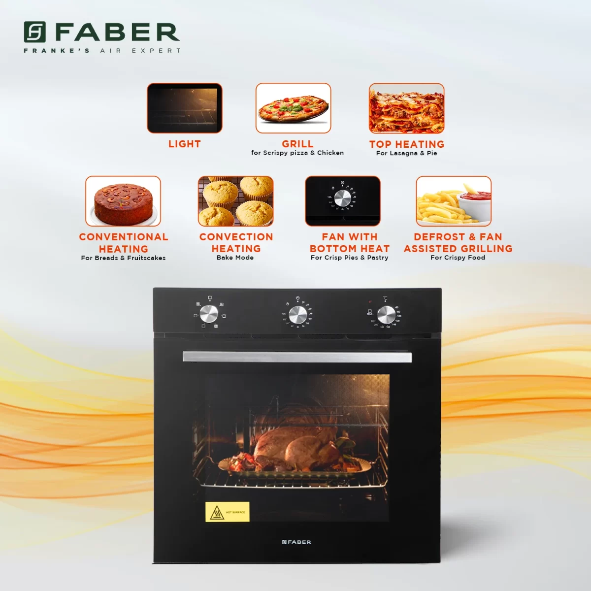 FABER BUILT IN OVEN FBIO 80L 6F BK - Image 4