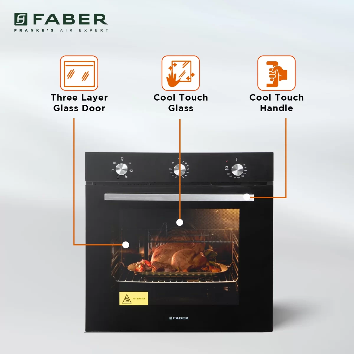 FABER BUILT IN OVEN FBIO 80L 8F BK - Image 5